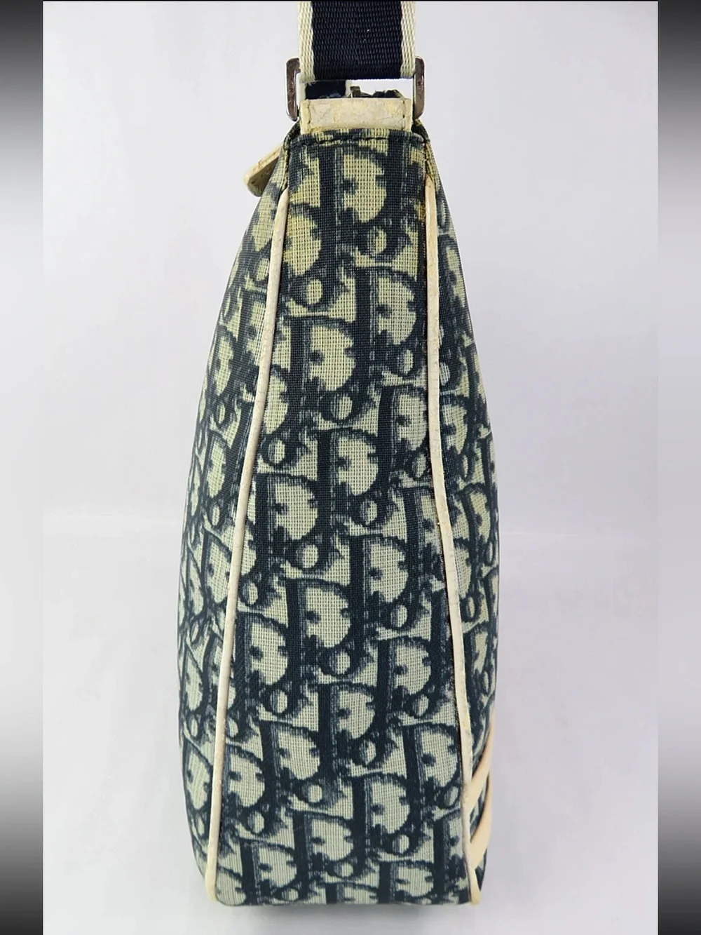 Dior Navy Blue Interior Canvas Shoulder Bag